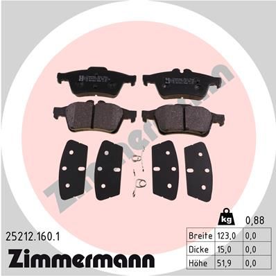 Zimmermann 252121601 Колодки гальмівні дискові комплект