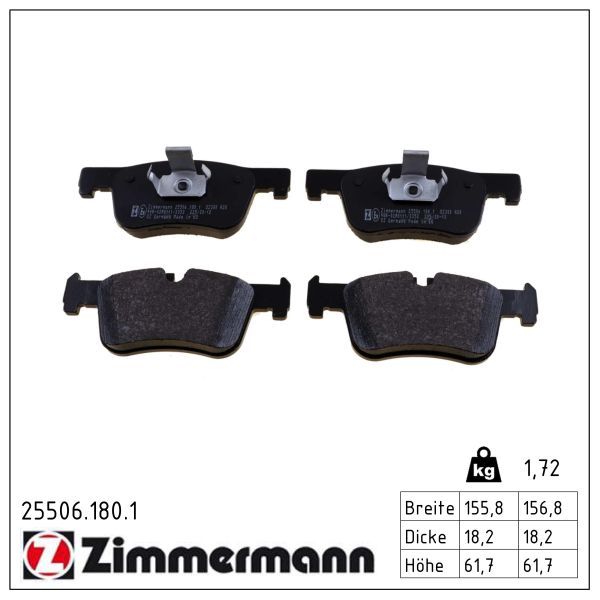 Zimmermann 255061801 Колодки гальмівні дискові, комплект
