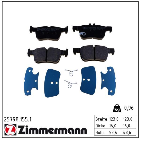 Zimmermann 257981551 Колодки гальмівні дискові, комплект
