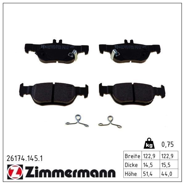 Zimmermann 261741451 Колодки гальмівні дискові комплект