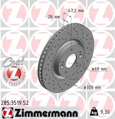 Zimmermann 285351952 Гальмівний диск