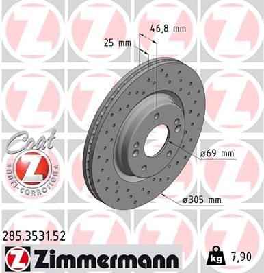 Zimmermann 285353152 Диск гальмiвний SPORT Z