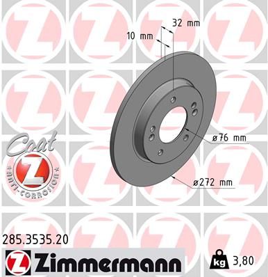 Zimmermann 285353520 Гальмівний диск