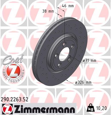 Zimmermann 290226352 Диск гальмівний SPORT Z