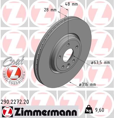 Zimmermann 290227220 Гальмівний диск