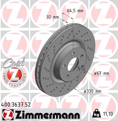 Zimmermann 400363752 Гальмівний диск