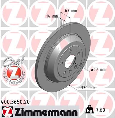 Zimmermann 400365020 Гальмівний диск