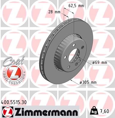 Zimmermann 400551530 Диск гальмівний Formula S