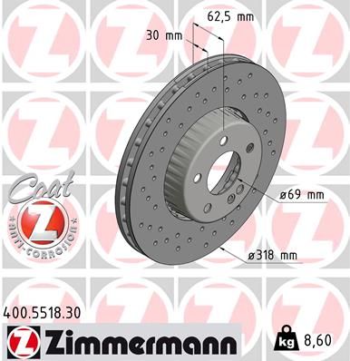 Zimmermann 400551830 Диск гальмівний Formula S