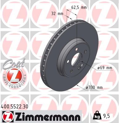 Zimmermann 400552230 Диск гальмівний Formula S
