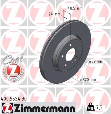Zimmermann 400552430 Диск гальмівний Formula S