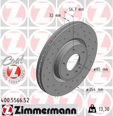 Zimmermann 400556652 Гальмівний диск