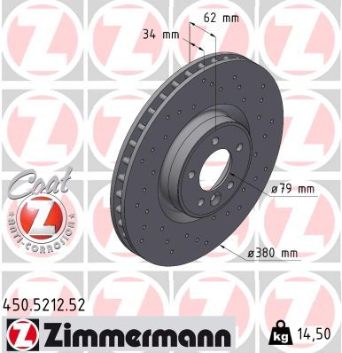 Zimmermann 450521252 Диск гальмівний SPORT Z
