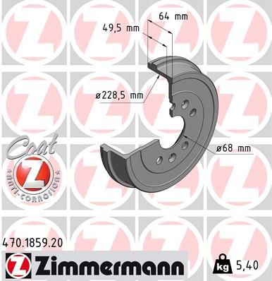Zimmermann 470185920 барабан гальмівний Coat Z