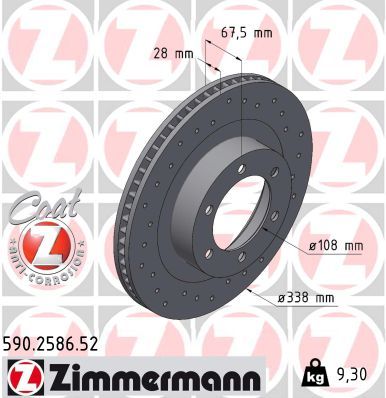 Zimmermann 590258652 Гальмівний диск