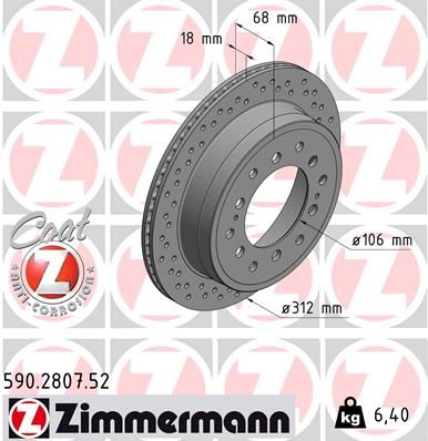 Zimmermann 590280752 Диск гальмівний SPORT Z