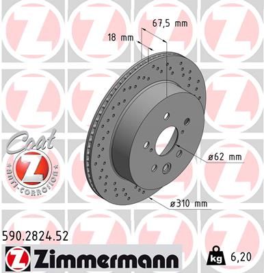 Zimmermann 590282452 диск гальмівний SPORT Z