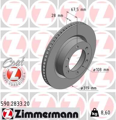 Zimmermann 590.2833.20 Гальмівний диск