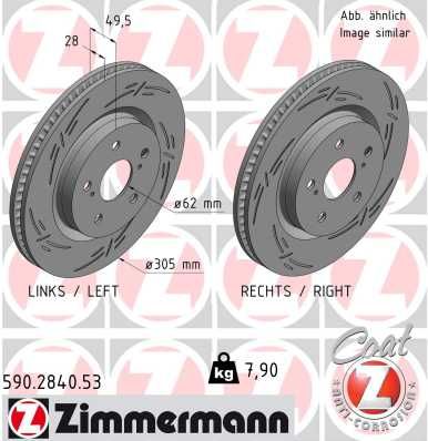 Zimmermann 590284053 Диск гальмівний BLACK Z