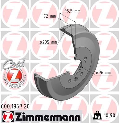 Zimmermann 600196720 Барабан гальмівний Coat Z