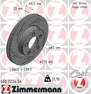 Zimmermann 600322454 диск гальмівний BLACK Z лівий