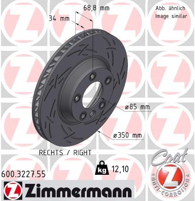 Zimmermann 600322755 диск гальмівний BLACK Z правий
