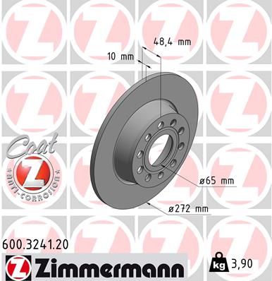 Zimmermann 600324120 Диск гальмівний задній Coat Z