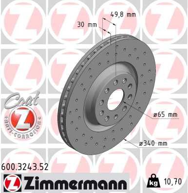Zimmermann 600324352 Диск гальмівний SPORT Z