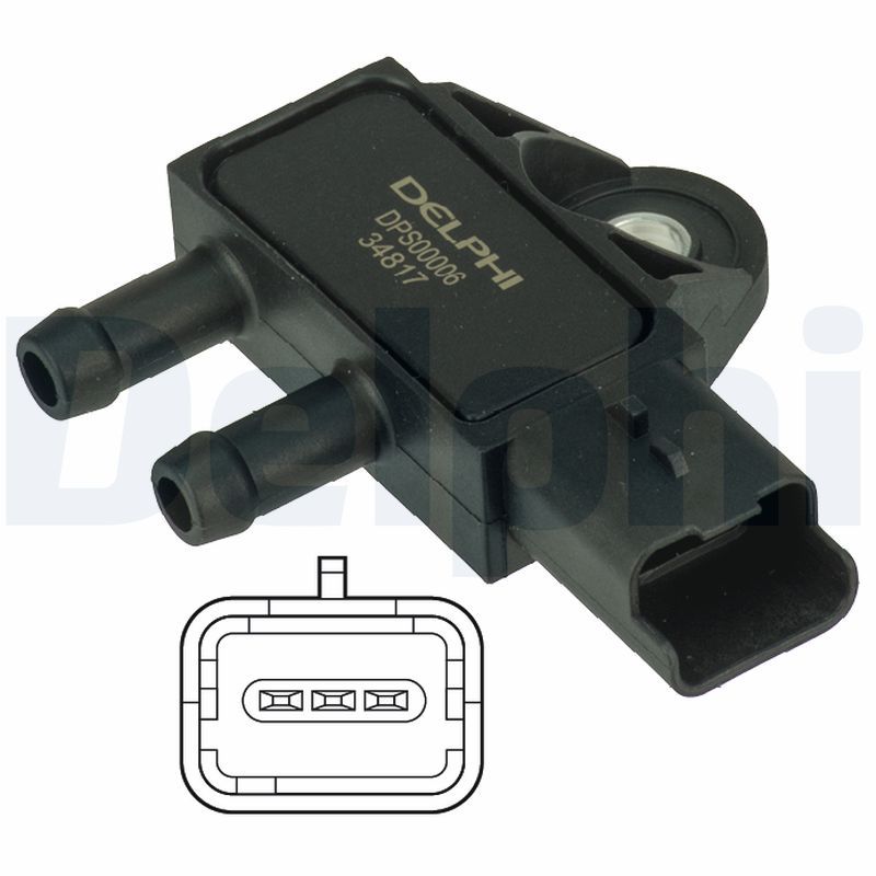 DPS00006 Delphi Датчик тиску вихлопних газів