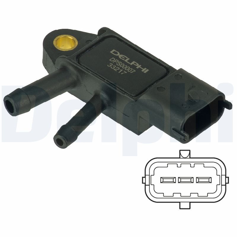 DPS00007 Delphi Датчик тиску вихлопних газів