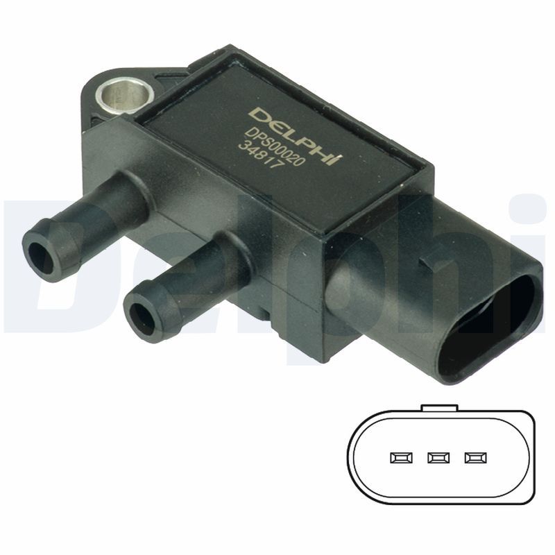 DPS00020 Delphi Датчик тиску вихлопних газів Audi A4/A6/A7/Skoda Octavia/SuperB/VW Crafter 1.6-2.0 D 12-
