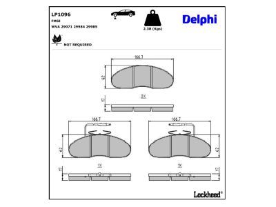 LP1096 Delphi Гальмівні колодки до дисків