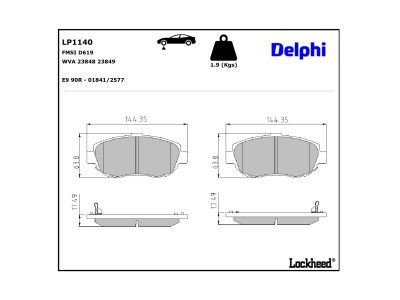 LP1140 Delphi Гальмівні колодки до дисків