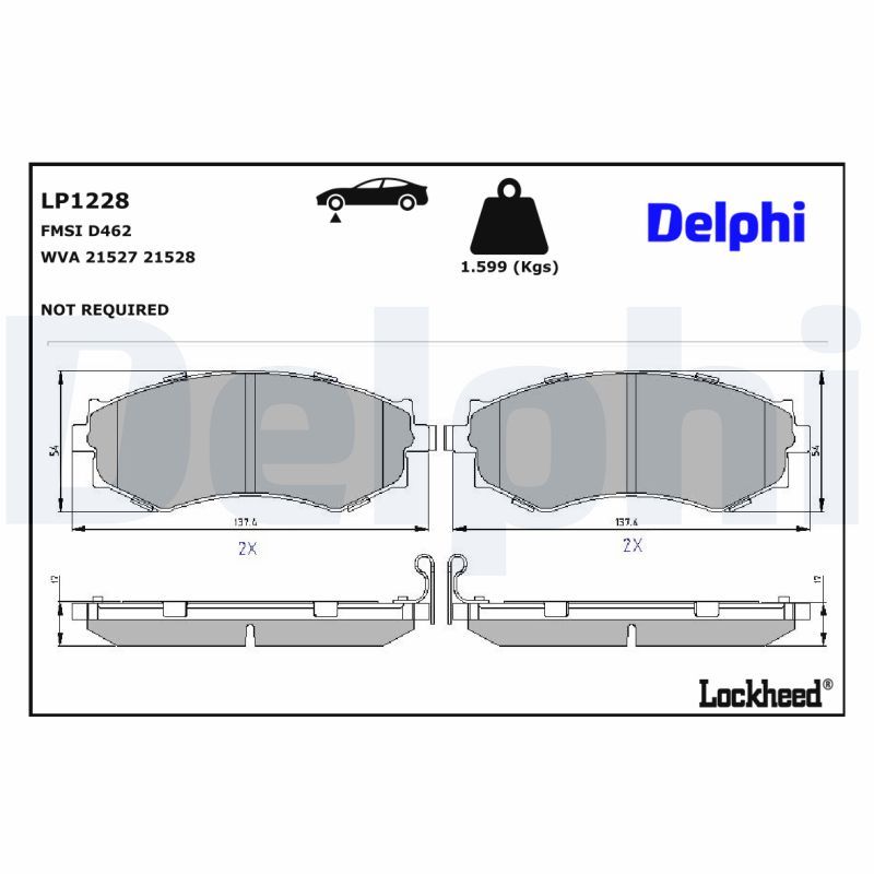 LP1228 Delphi Гальмівні колодки до дисків