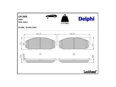 LP1305 Delphi Гальмівні колодки до дисків