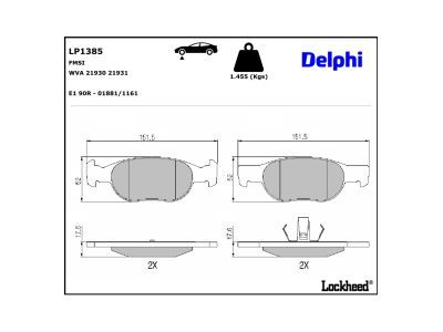 LP1385 Delphi Гальмівні колодки до дисків