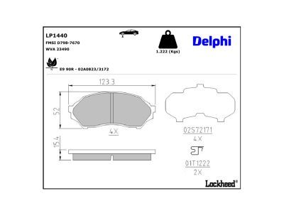 LP1440 Delphi Гальмівні колодки до дисків