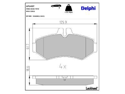 LP1448 Delphi Гальмівні колодки до дисків