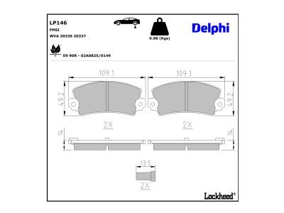 LP146 Delphi Гальмівні колодки до дисків