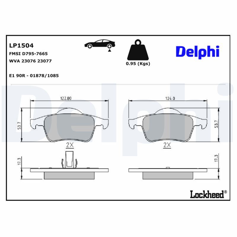 LP1504 Delphi Гальмівні колодки до дисків