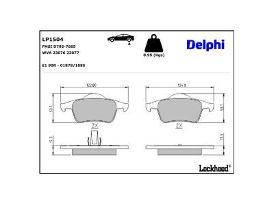 LP1504 Delphi Гальмівні колодки до дисків