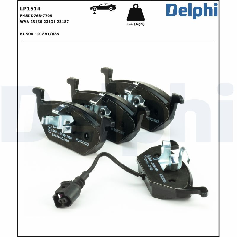 LP1514 Delphi Гальмівні колодки до дисків