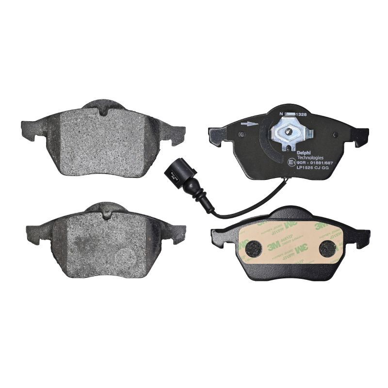 LP1525 Delphi Колодки гальмівні (передні) Audi A3/TT/Seat Leon/Skoda Octavia/VW Golf 96-10 (+датчик)
