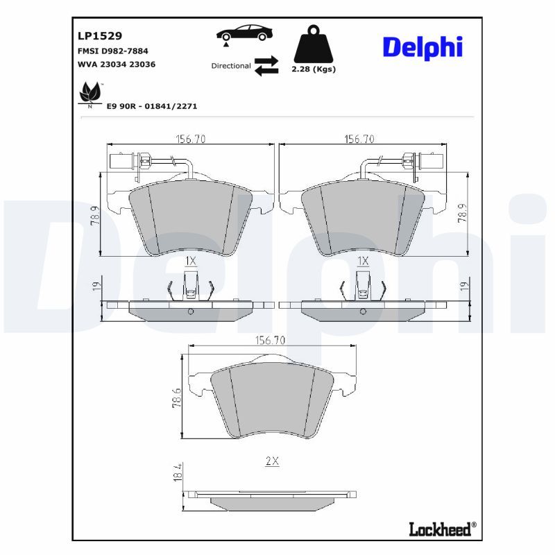 LP1529 Delphi Гальмівні колодки до дисків