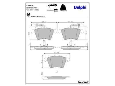 LP1544 Delphi Гальмівні колодки до дисків