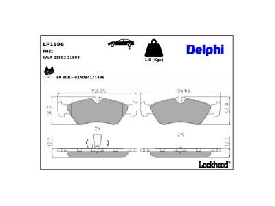 LP1609 Delphi Гальмівні колодки до дисків