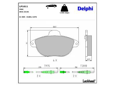 LP1632 Delphi Гальмівні колодки до дисків