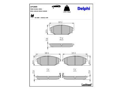 LP1665 Delphi Гальмівні колодки до дисків