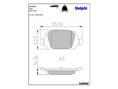 LP1677 Delphi Гальмівні колодки до дисків