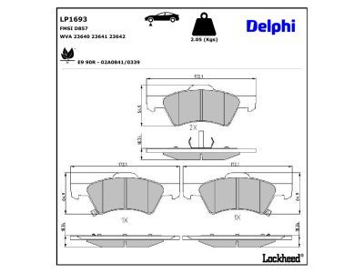 LP1693 Delphi Гальмівні колодки до дисків